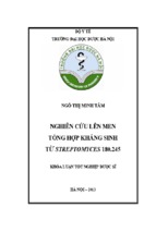 NGHIÊN CỨU LÊN MEN TỔNG HỢP KHÁNG SINH TỪ STREPTOMYCES 180.245