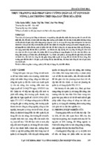 THỰC TRẠNG VÀ GIẢI PHÁP TĂNG CƯỜNG QUẢN LÝ, SỬ DỤNG ĐẤT NÔNG, LÂM TRƯỜNG TRÊN ĐỊA BÀN TỈNH HÒA BÌNH