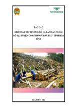 BÁO CÁO KHẢO SÁT THỊ TRƯỜNG GỖ VÀ LÂM SẢN NGOÀI GỖ TẠI HUYỆN CAO PHONG VÀ ĐÀ BẮC - TỈNH HÒA BÌNH