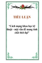 Cách mạng khoa học kỹ thuật - một vấn đề mang tính chất thời đại