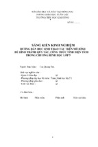 Skkn hướng dẫn học sinh thao tác trên mô hình để hình thành quy tắc, công thức tính diện tích trong chương hình học lớp 5 