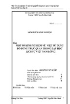 Skkn một số kinh nghiệm về việc sử dụng đồ dùng trực quan trong dạy học lịch sử việt nam lớp 12