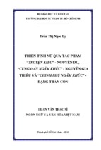 Thiên tính nữ qua tác phẩm truyện kiều”   nguyễn du,cung oán ngâm khúc   nguyễn gia thiều và chinh phụ ngâm khúc   đặng trần côn