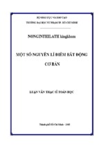 Một số nguyên lí điểm bất động cơ bản