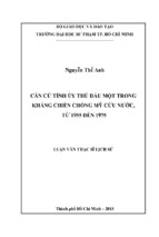 Căn cứ tỉnh ủy thủ dầu một trong kháng chiến chống mỹ cứu nước, từ 1955 đến 1975   copy