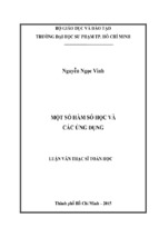 Một số hàm số học và các ứng dụng