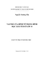 Vai trò của hình vẽ trong hình học giải tích ở lớp 10