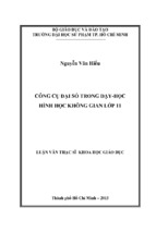 Công cụ đại số trong dạy học hình học không gian lớp 11   copy