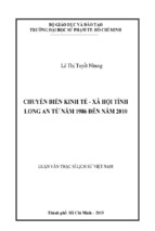 Chuyển biến kinh tế   xã hội tỉnh long an từ năm 1986 đến năm 2010   copy