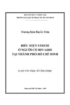 Biểu hiện stress ở người có hiv aids tại thành phố hồ chí minh