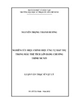 Nghiên cứu hiệu chỉnh hiệu ứng tự hấp thụ trong mẫu thể tích lớn bằng chương trình mcnp5