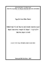 Thiết kế và sử dụng đồ chơi trong dạy học chương điện từ học   vật lý 9 trung học cơ sở