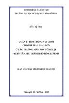 Quản lý hoạt động vui chơi cho trẻ mẫu giáo lớn ở các trường mầm non công lập quận tân phú thành phố hồ chí minh