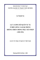 Lực lượng dân quân tự vệ ở miền đông nam bộ trong kháng chiến chống thực dân pháp (1945 1954)