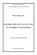 Tích trực tiếp con của các vành và các định lý về giao hoán