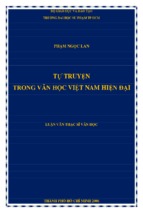 Tự truyện trong văn học việt nam hiện đại