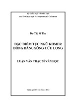 đặc điểm tục ngữ khmer đồng bằng sông cửu long