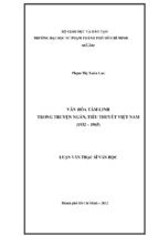 Văn hóa tâm linh trong truyện ngắn, tiểu thuyết việt nam (1932 – 1945)