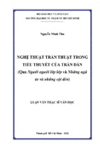 Nghệ thuật trần thuật trong tiểu thuyết của trần dần (qua người người lớp lớp và những ngã tư và những cột đèn)