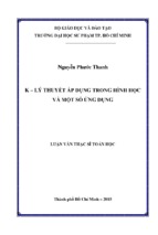 K – lý thuyết áp dụng trong hình học và một số ứng dụng
