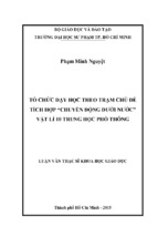 Tổ chức dạy học theo trạm chủ đề tích hợp chuyển động dưới nước vật lí 10 trung học phổ thông