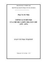 Chính sách đối nội của chế độ campuchia dân chủ (1975   1979)