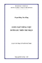 Uyển ngữ tiếng việt dưới góc nhìn tri nhận