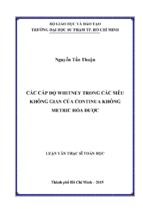 Các cấp độ whitney trong các siêu không gian của continua không metric hóa được   copy