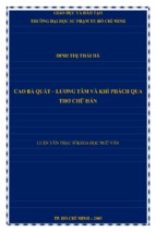 Cao bá quát – lương tâm và khí phách qua thơ chữ hán