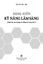 BẢNG KIỂM DẠY KỸ NĂNG LÂM SÀNG (CAO ĐẲNG VÀ TRUNG CẤP Y)