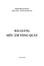 BÀI GIẢNG SIÊU ÂM PHẦN 1