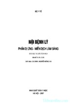 NỘI BỆNH LÝ - DỊ ỨNG MIỄN DỊCH LÂM SÀNG