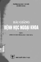 BÀI GIẢNG BỆNH HỌC NGOẠI KHOA TẬP 1