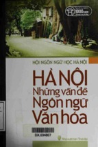 Hà Nội những vấn đề văn hóa ngôn ngữ