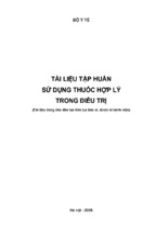 SỬ DỤNG THUỐC HỢP LÝ TRONG ĐIỀU TRỊ PHẦN 1