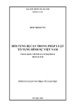 Hỏi cung bị can trong pháp luật tố tụng hình sự việt nam