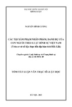 Các tội xâm phạm nhân phẩm, danh dự của con người theo luật hình sự việt nam