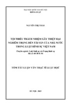 Tội thiếu trách nhiệm gây thiệt hại nghiêm trọng đến tài sản của nhà nước trong luật hình sự việt nam