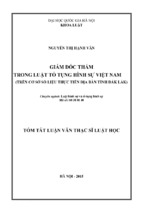 Giám đốc thẩm trong luật tố tụng hình sự việt nam