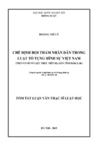 Chế định hội thẩm nhân dân trong luật tố tụng hình sự việt nam