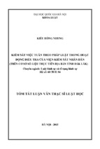 Kiểm sát việc tuân theo pháp luật trong hoạt động điều tra của viện kiểm sát nhân dân