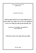 Những biện pháp ngăn chặn trong giai đoạn điều tra theo luật tố tụng hình sự