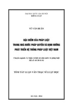 đặc điểm của pháp luật trong nhà nước pháp quyền và định hướng phát triển hệ thống pháp luật việt nam