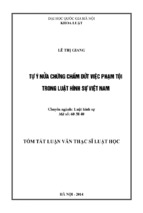 Tự ý nửa chừng chấm dứt việc phạm tội trong luật hình sự việt nam