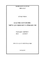 Luật phá sản năm 2004 những quy định mới và tính khả thi