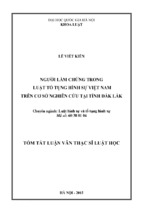 Người làm chứng trong luật tố tụng hình sự việt nam trên cơ sở nghiên cứu tại tỉnh đắk lắk