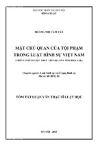 Mặt chủ quan của tội phạm trong luật hình sự việt nam