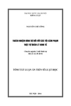 Trách nhiệm hình sự đối với các tội xâm phạm trật tự quản lý kinh tế