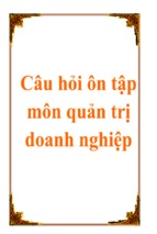 Câu hỏi ôn tập môn quản trị doanh nghiệp