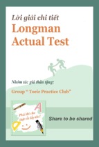 Lời giải chi tiết Longman Actual Test